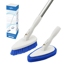 Load image into Gallery viewer, Qaestfy Shower Scrubber Cleaning Brush Combo Bath Tub Tile Cleaner Scrubber Brush with 51'' Adjustable Long Handle Scrub Brush for Bathroom Shower Bathtub Wall Mop Cleaning Scrubbing