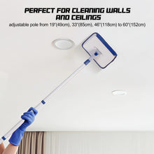 Load image into Gallery viewer, Qaestfy Baseboard Cleaner Tool with Handle, Wall Floor Mop with Extendable Long Handle Duster for Cleaning Window, Floor, Skirting Board, Ceiling, Shower, Tub Tile, Kitchen with 6 Reusable Pads
