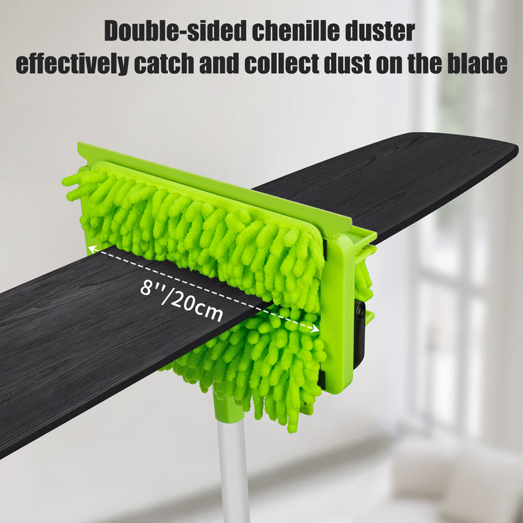 Ceiling Fan Cleaner Duster with 75'' Extension Pole, Flexible Fan Duster for Ceiling Fan Blades, Reusable Cleaning Tool for High Ceiling Fan, Skinny Duster for Tight Spaces