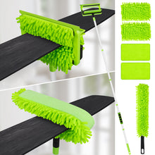 Load image into Gallery viewer, Ceiling Fan Cleaner Duster with 75'' Extension Pole, Flexible Fan Duster for Ceiling Fan Blades, Reusable Cleaning Tool for High Ceiling Fan, Skinny Duster for Tight Spaces