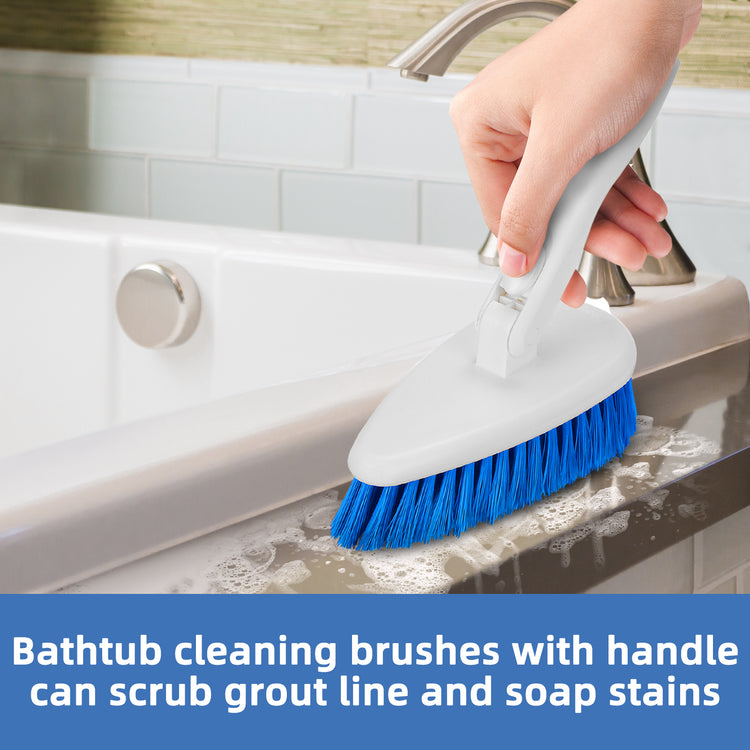 Qaestfy Bathtub Brush Refill Replacement Shower Tub and Tile Cleaning Lock in Place Scrub Brushes Head for Bathroom Wall Floor Scrubbing Compatiable with QAE008 & QAE002 Model QAE010