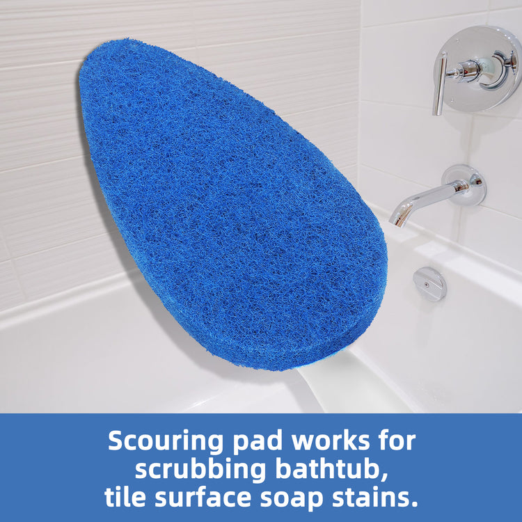 Qaestfy Pack of 2 Scrubber Pad Refill Compatible with QAE008 Shower Bathtub Tub and Tile Scrubber Cleaning Brush with Long Handle Model QAE009