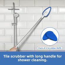 Load image into Gallery viewer, Qaestfy Pack of 2 Scrubber Pad Refill Compatible with QAE008 Shower Bathtub Tub and Tile Scrubber Cleaning Brush with Long Handle Model QAE009