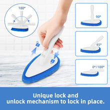 Load image into Gallery viewer, Qaestfy Shower Scrubber Cleaning Brush Combo Bath Tub Tile Cleaner Scrubber Brush with 51'' Adjustable Long Handle Scrub Brush for Bathroom Shower Bathtub Wall Mop Cleaning Scrubbing
