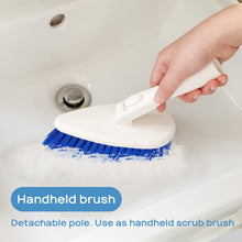 Load image into Gallery viewer, Qaestfy Shower Scrubber Cleaning Brush Combo Bath Tub Tile Cleaner Scrubber Brush with 51'' Adjustable Long Handle Scrub Brush for Bathroom Shower Bathtub Wall Mop Cleaning Scrubbing

