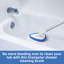 Load image into Gallery viewer, Qaestfy Shower Bathtub Tub Tile Scrubber Cleaning Brush with 51'' Handle, 5 Non-Scratch Scouring Pads, Adjustable Long Handled Scrub Brush for Cleaning Shower Bathroom Vessel Sinks Toilet Wall Floor
