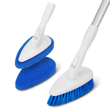 Load image into Gallery viewer, Qaestfy Shower Bathtub Tub and Tile Scrubber Brush with 51'' Adjustable Long Handle Cleaning Brushes Lock in Place Scrub Brush Head for Bathroom Wall Floor Scrubbing Model QAE008
