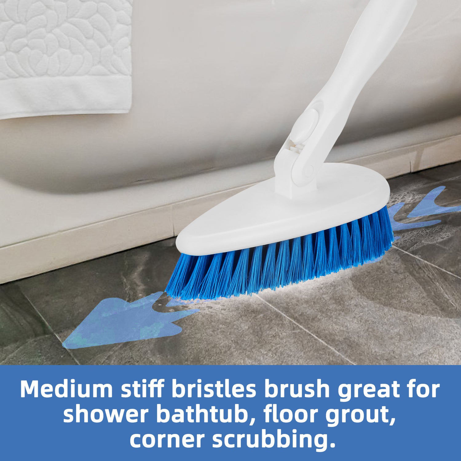 Qaestfy Baseboard Cleaner Tool with Handle, Wall Floor Mop with
